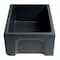 Alfi Brand 24" Black Matte Reversible Smooth / Fluted Single Bowl Fireclay Farm Sink AB2418HS-BM - alternate 9